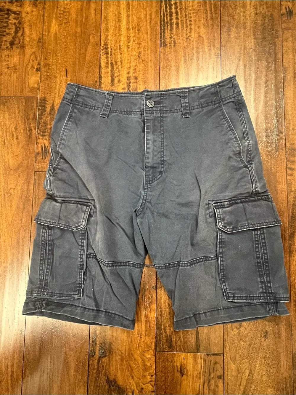 GOODFELLOW & CO. Men’s Cargo Shorts Pockets Navy Blue Stretch Size 31